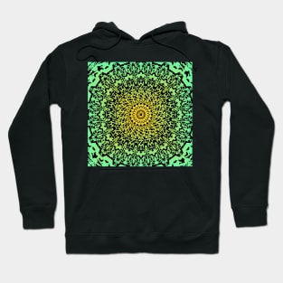 Jade Green Gradient Mandala Hoodie